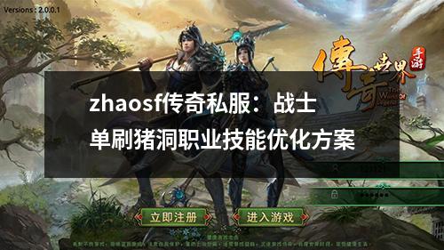 zhaosf传奇私服：战士单刷猪洞职业技能优化方案