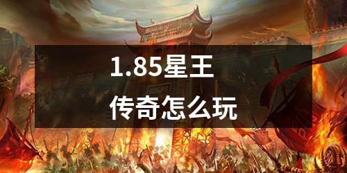 1.85星王传奇怎么玩
